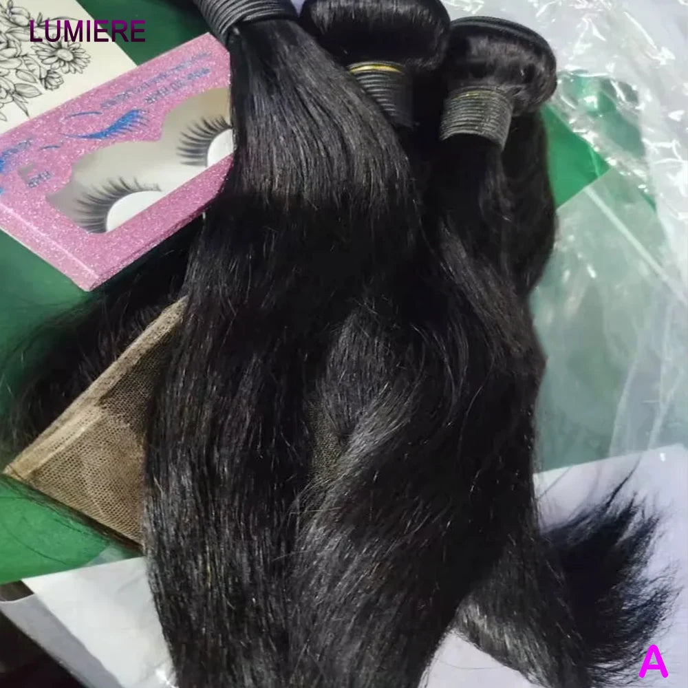 18A Double Drawn Bone Straight Human Hair Bundle 100% Virgin Human Hair Unprocessed Human Hair Extension