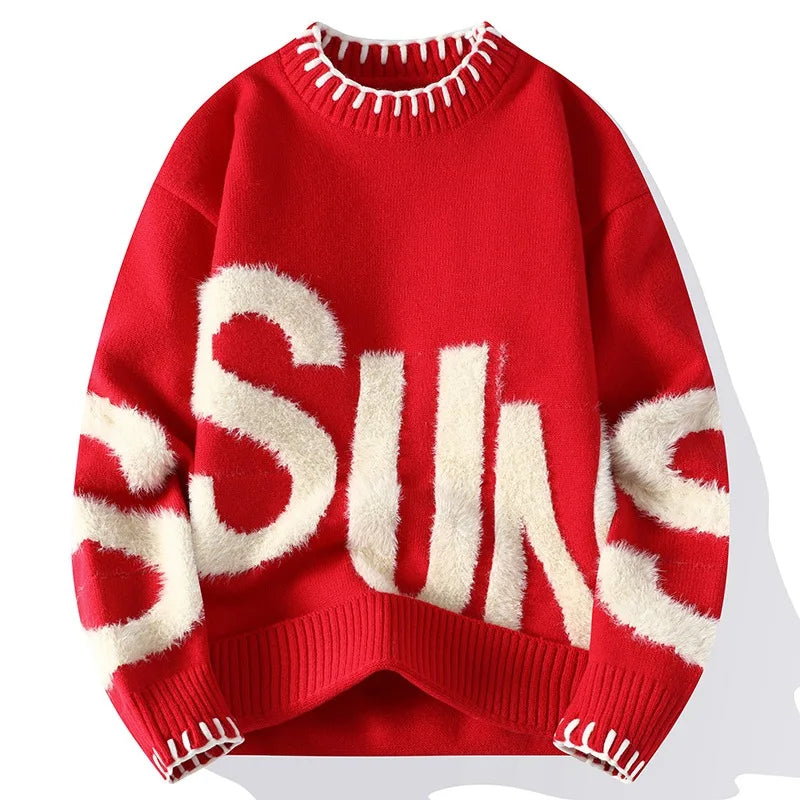 New Fashion Men Outwear O-neck Knitted Pullover Sweaters Man Loose Casual Sweaters Quality Male Pullovers
