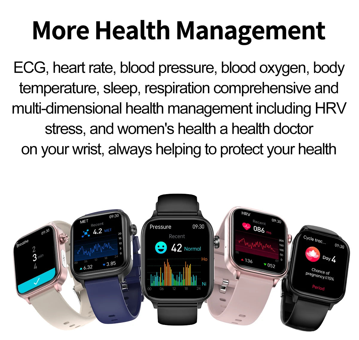 New ECG+PPG AI Health Diagnose Smart Watch Men And Women, Blood Lipid BP Uric Acid Heart rate Tracker