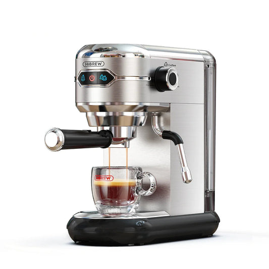 HiBREW Coffee Maker Cafetera 20 Bar Inox Semi Automatic Super Slim ESE POD & Powder Espresso Machine Hot Water H11