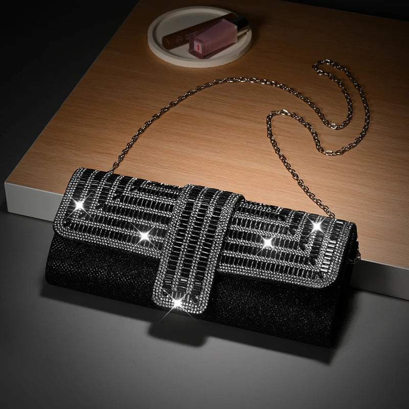 Diamond Hand Bag Women Crystal Party Bridal Clutch Wedding Party andDinner Handbag For Women