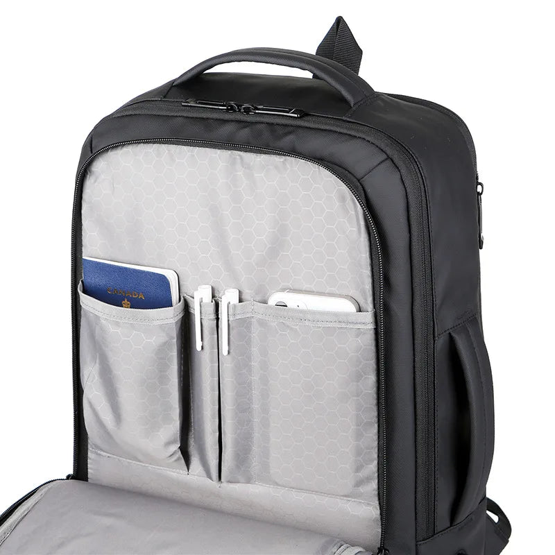 Men Business Commuting Backpack Multifunctional Waterproof Computer Bag