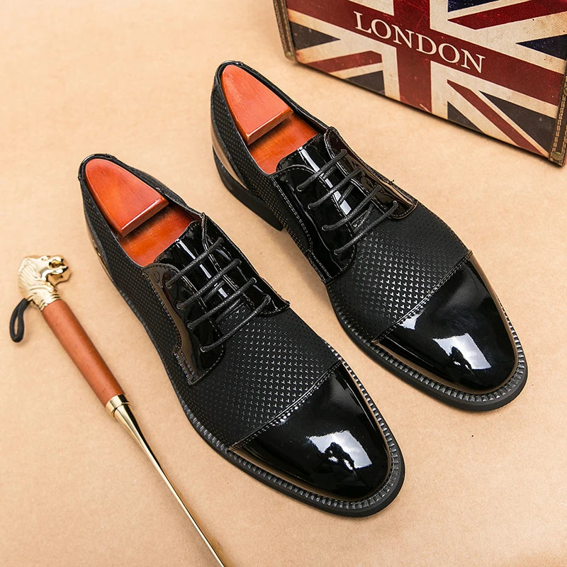 Oxfords  Leather Lace Up Wedding Party  Luxury Shoes for Men