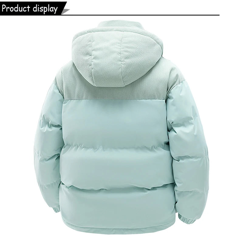 Winter  Outdoor Removable Hooded Windbreak Jacket  Warm Solid Jacket For Men