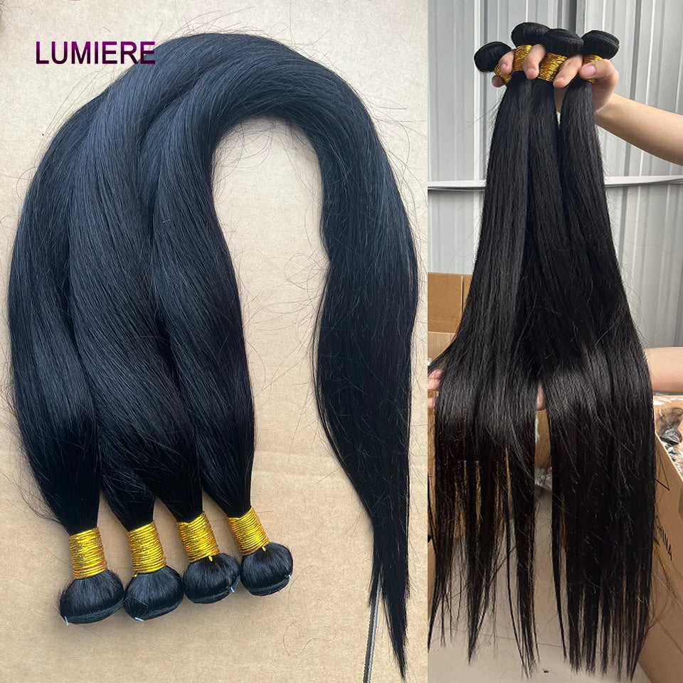 18A Double Drawn Bone Straight Human Hair Bundle 100% Virgin Human Hair Unprocessed Human Hair Extension
