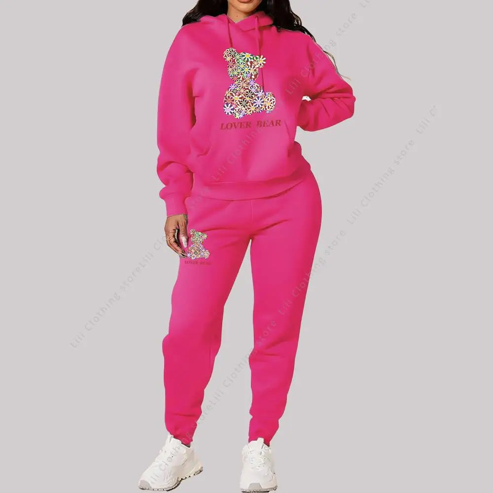Women's Sets Hoodies  Outfits Sportswear Trend Ladies Tracksuit