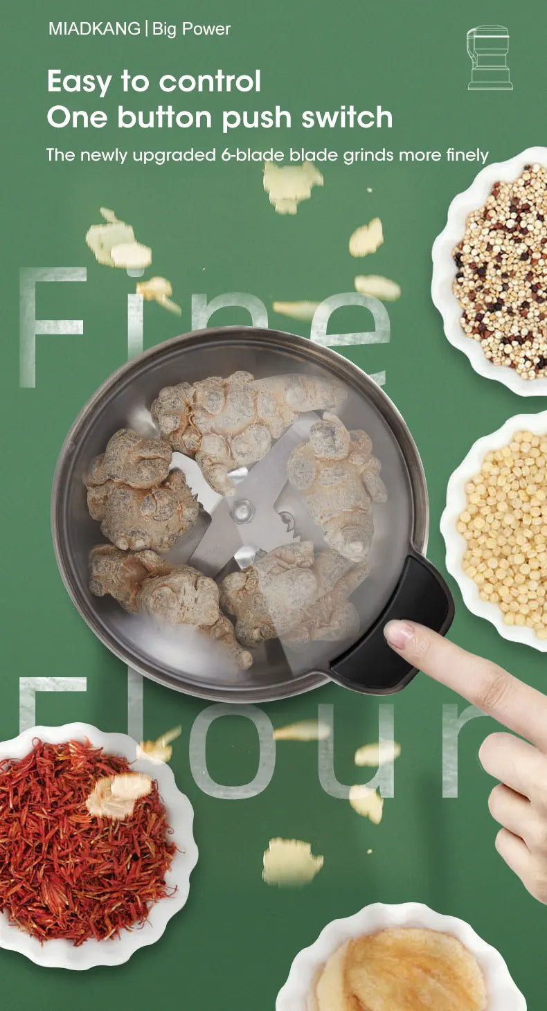 400W Electric Multifunctional Coffee Grinder Kitchen Cereal Nuts Beans Spices Grains Grinder Machine