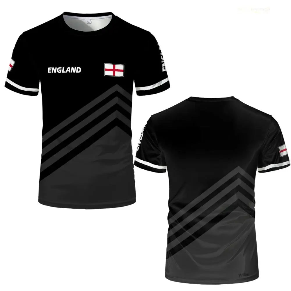 New England Flag Print T-shirt Summer Outdoor Sports Jersey