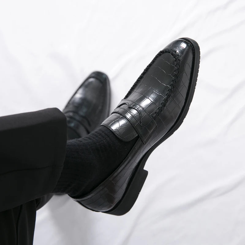 Luxury Loafers Men Slip-On Business,Office  and Wedding Dress Driving Shoes