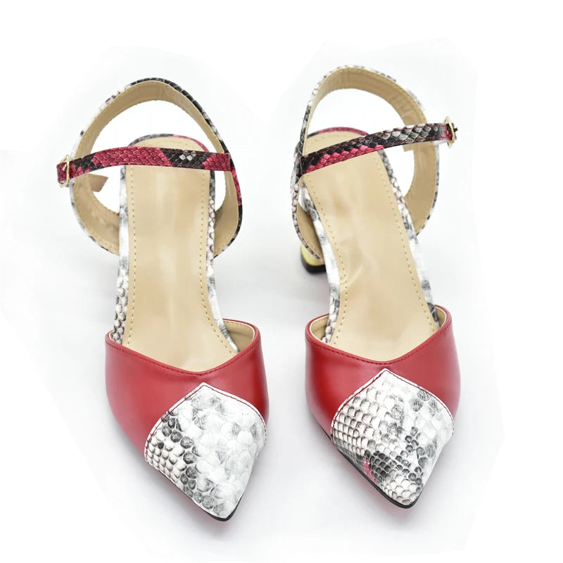 Fashion Leopard Shoes and Bag Set Wedding Pumps for Women Bride Shoes and Bag for Party Wedding