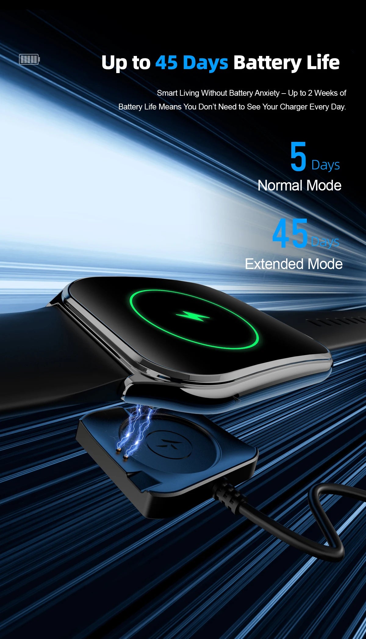 New Ultra Thin Smart Watch 1.96" AMOLED HD Pixel Display Always Show Time BT Call Reminder