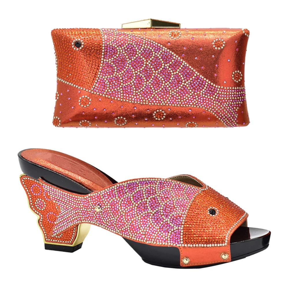 Matching Shoes and Bag Set for Wedding  Women Shoes and Bag Set