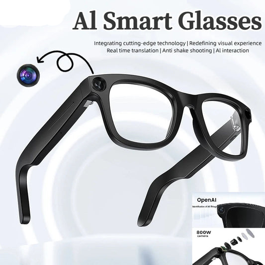 G300 Smart AI Glasses 800W pixel AI Shooting Camera HD Photo Video Voice Call Translation Waterproof Bluetooth Glasses