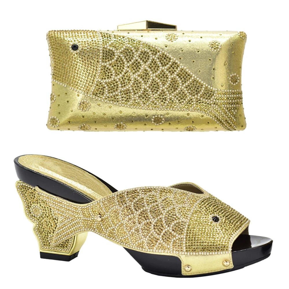 Matching Shoes and Bag Set for Wedding  Women Shoes and Bag Set