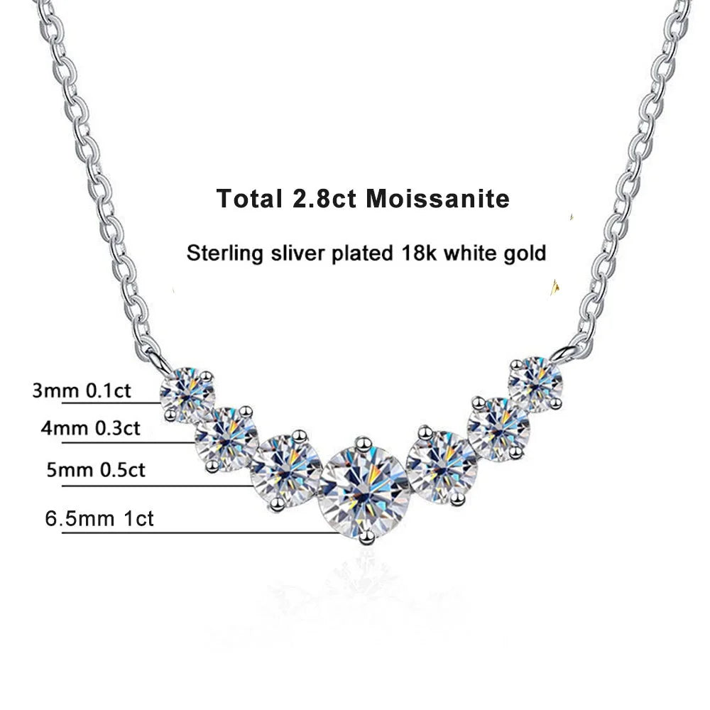 Sterling Sliver Plated 18k White Gold Necklace