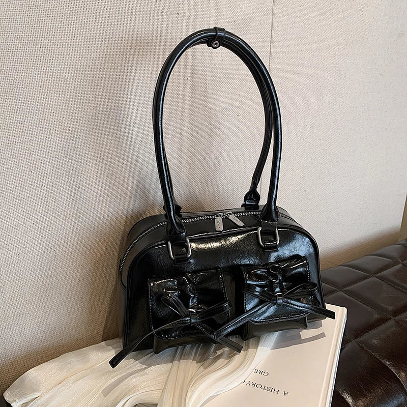 Shoulder Bags with  Big Capacity Commuter Mini Boston Underarm Luxury Designer Handbag