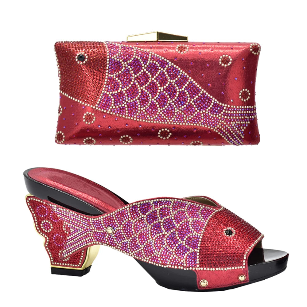 Matching Shoes and Bag Set for Wedding  Women Shoes and Bag Set