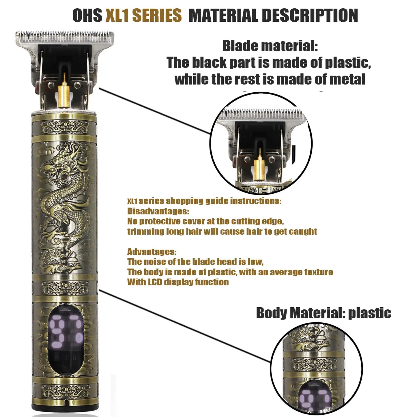 Repair Beard Shaving Body Hair Trimmer Clippers