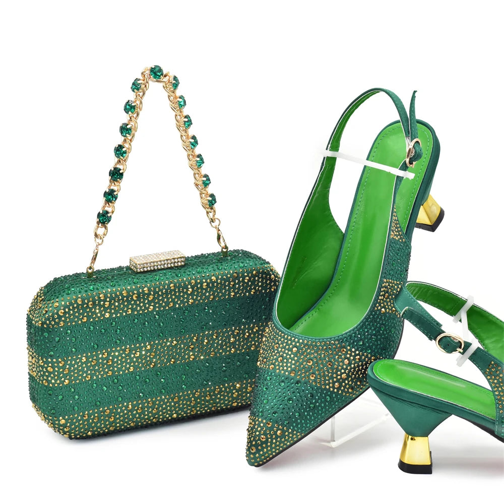 Shoe and Bags Set for Wedding Women Shoes and Bags