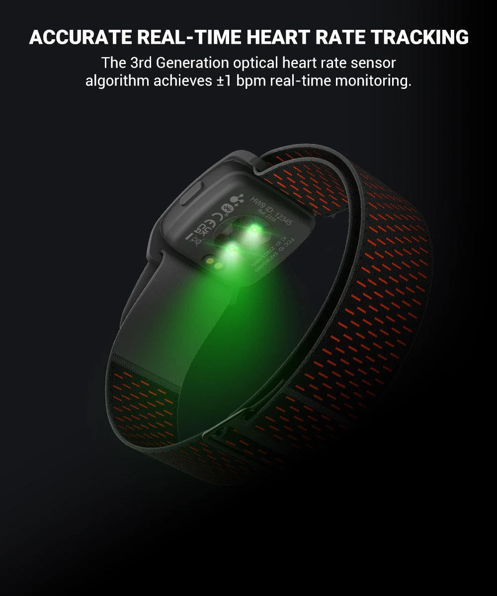 Heart Rate Monitor with HR Zones/Calories HRM Sensor for Fitness Cycling BLE5.0 ANT+ for Peloton,Zwift,Wahoo