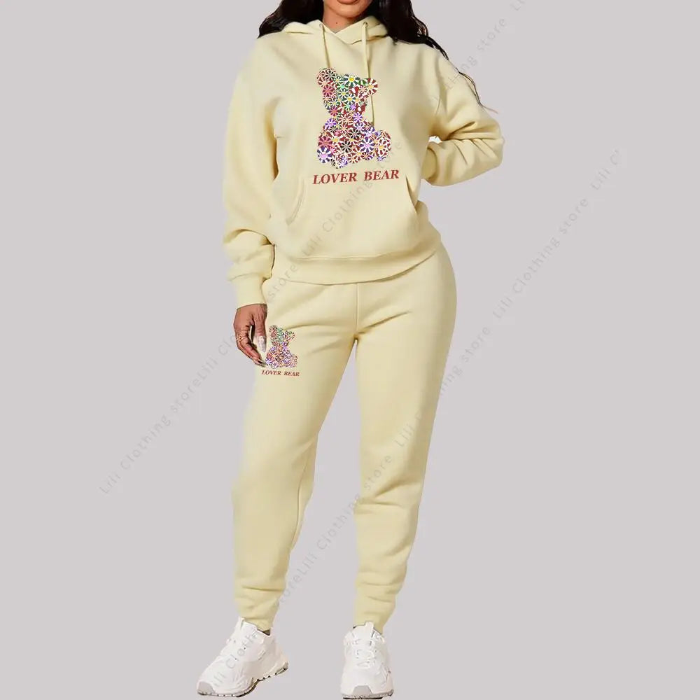 Women's Sets Hoodies  Outfits Sportswear Trend Ladies Tracksuit