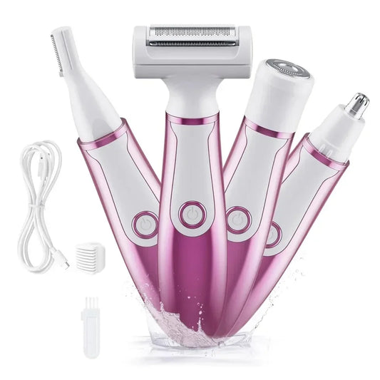Electric Shaver for Intimate Care of Women's 4in1 Armpit Hair Private Area Pubic Hair Trimmer
