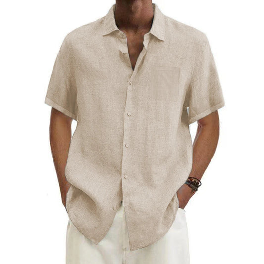 men Cotton Linen Hot Sale Sleeved T- Shirts