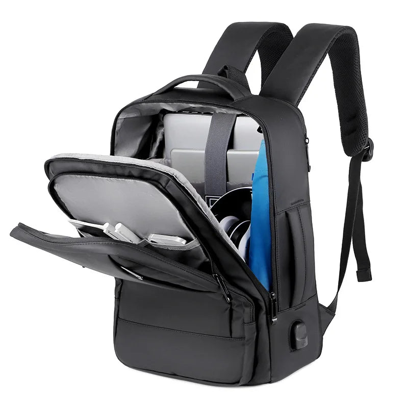 Men Business Commuting Backpack Multifunctional Waterproof Computer Bag