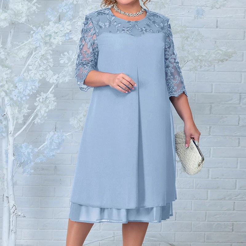 Plus Size Summer Dress Loose Wedding Party Banquet Prom Women Clothing