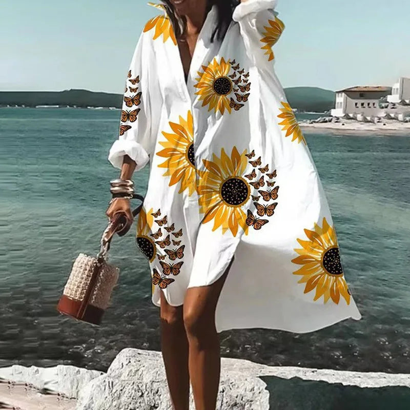 Plus size loose skirt casual comfortable and fashionable vacational  dress