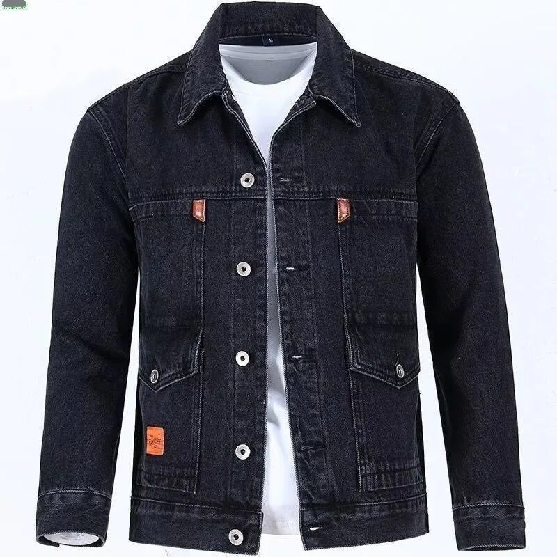 Denim Jacket Spring Autumn New Style High Street Multi Pocket
