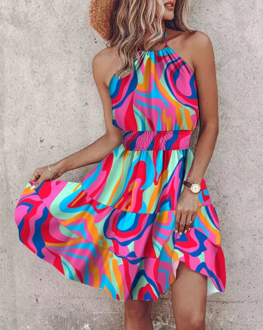 Backless Dress Women Summer Sexy Sleeveless  Party Clothes