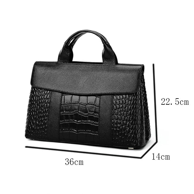 Brand Crocodile pattern Leather luxury Handbags Designer High Quality alligator large capacity Lady  Shoulder Crossbody Bag