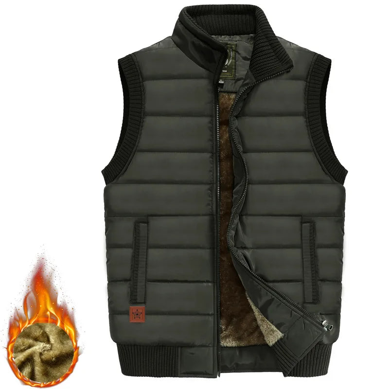 Jacket Sleeveless Waterproof Vest Coats Standard Collar Windbreaker Padded Waistcoats