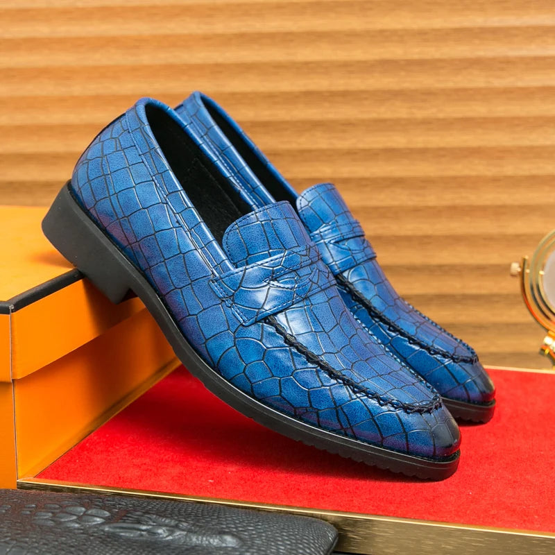 Luxury Loafers Men Slip-On Business,Office  and Wedding Dress Driving Shoes