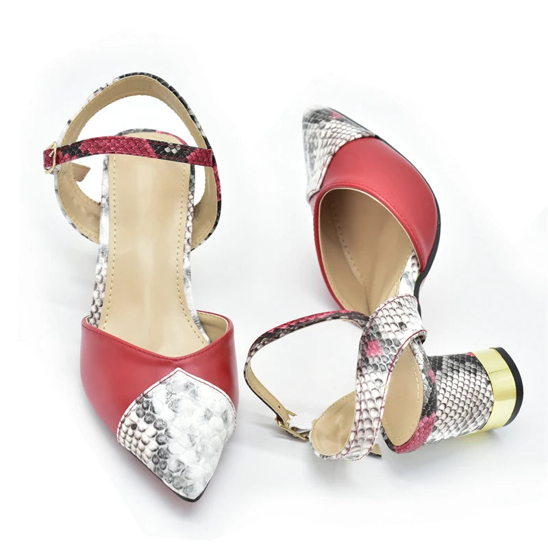 Fashion Leopard Shoes and Bag Set Wedding Pumps for Women Bride Shoes and Bag for Party Wedding
