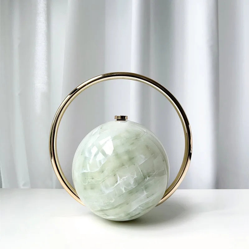 Exquisite Luxury Banquet Handbag Electroplated Handle Fashion Spherical Design Multi-functional Coin Purse Party Bag Acrylic Bag