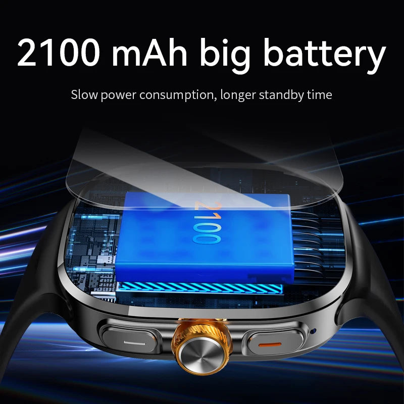 5G/4G Full Network Smart Watch 2.40 inch Big Screen HD Video Call 8GB+128GB RAM 2100mAh Google Play WIFI GPS Sim Card