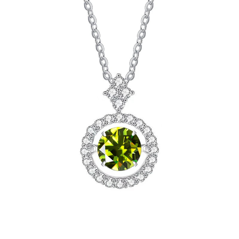 Simulated Diamond Necklace S925 Sterling Silver Jewelry