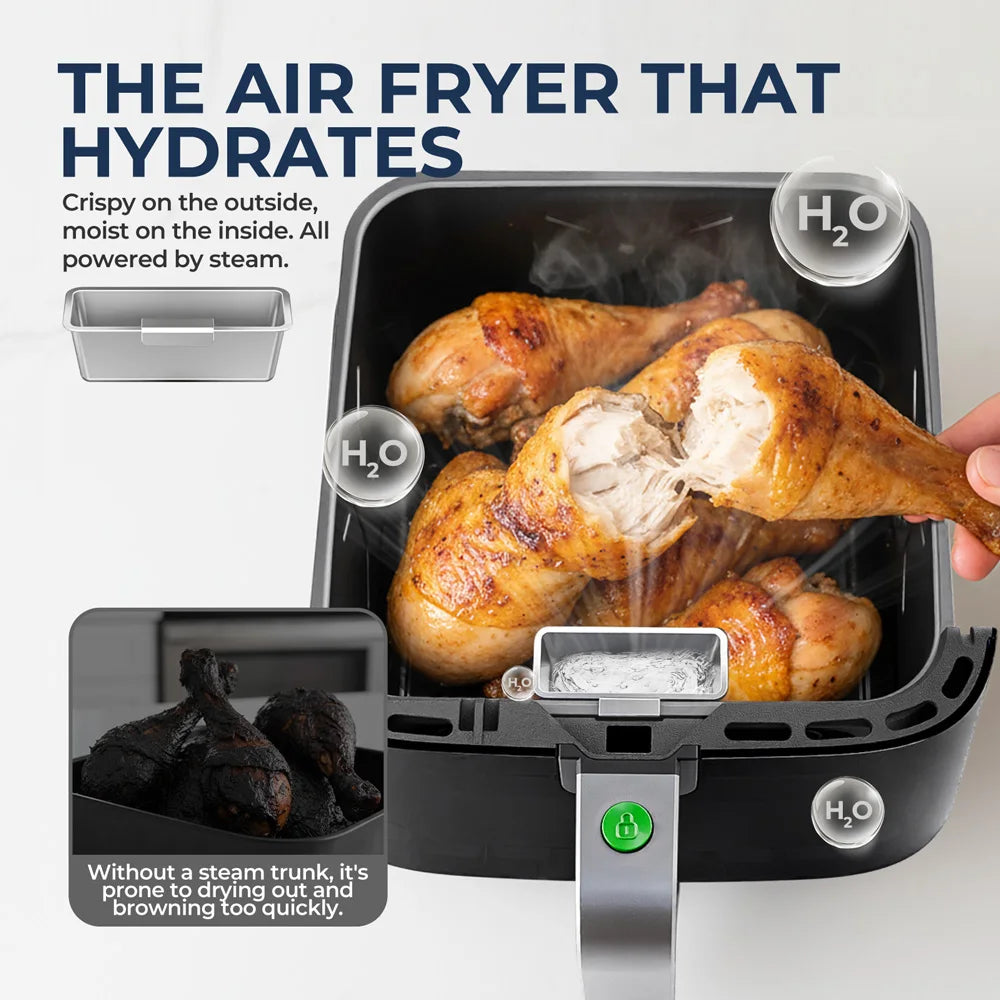 Air Fryer 5L, Electric Hot Fryer Oven Oilless Cooker with Touch Control & Nonstick Basket & Visible Window