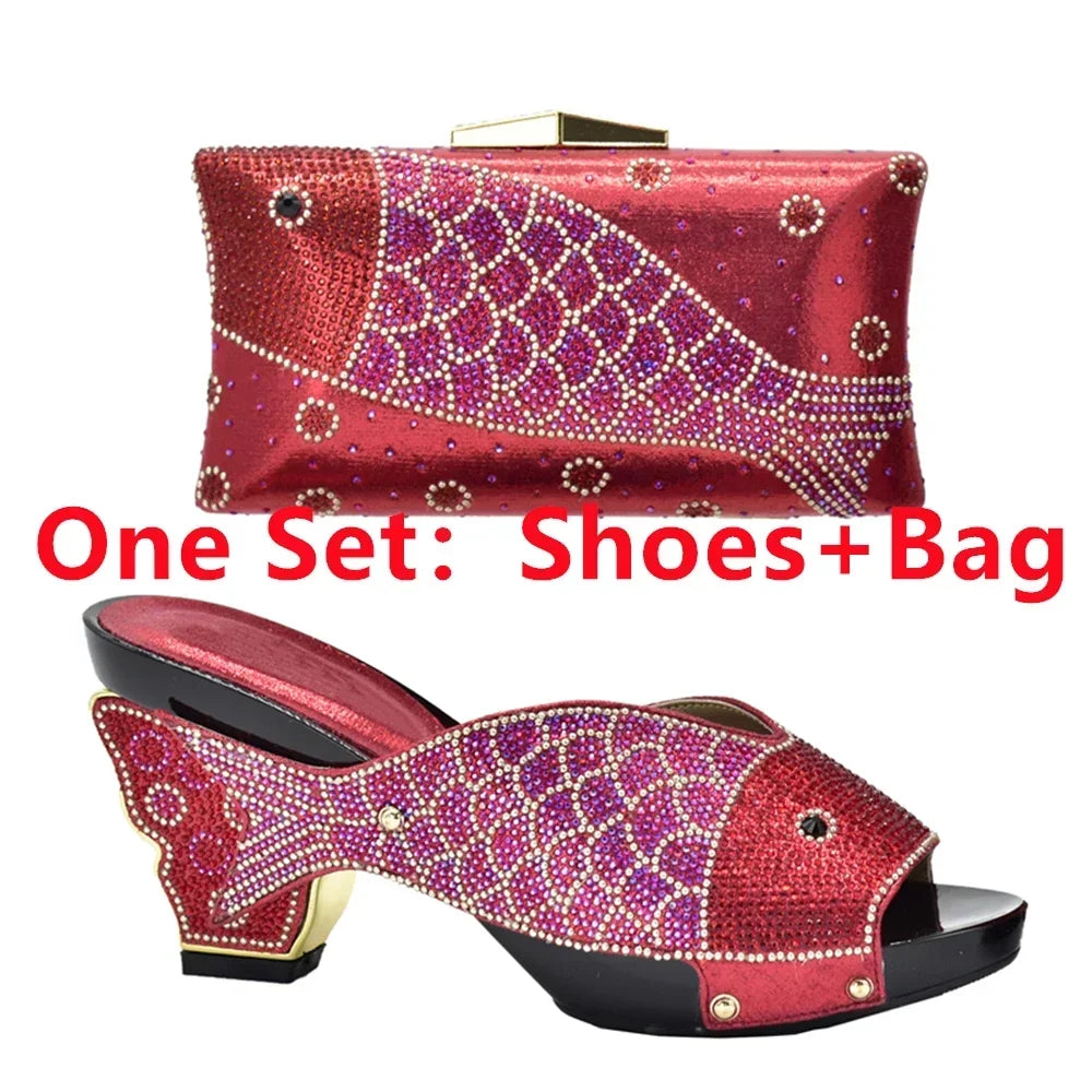 Matching Shoes and Bag Set for Wedding  Women Shoes and Bag Set