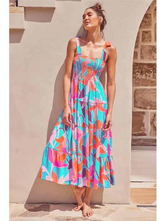 Sexy Sleeveless Hot Girl Strap Long Casual Comfortable Dress For Women
