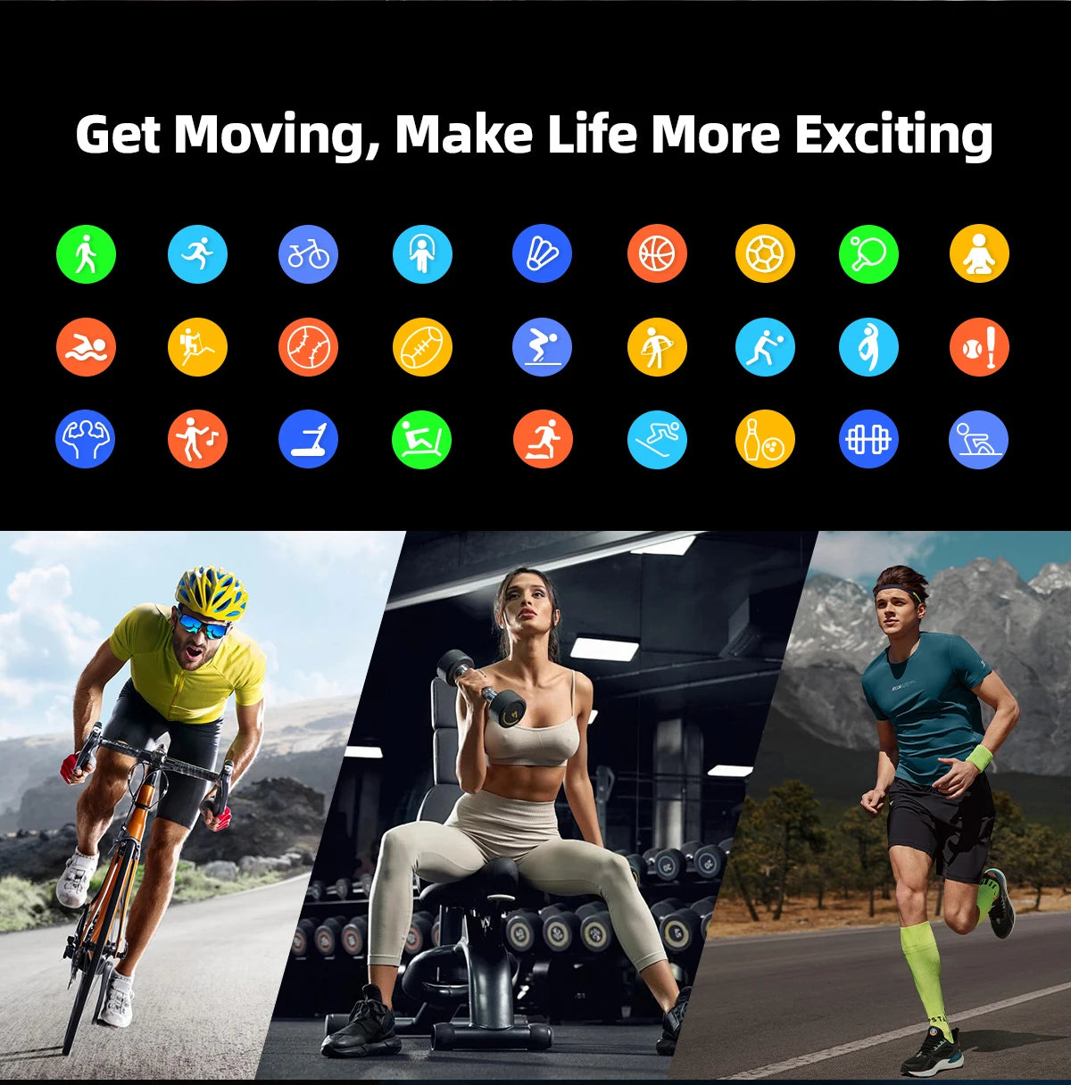 New Ultra Thin Smart Watch 1.96" AMOLED HD Pixel Display Always Show Time BT Call Reminder