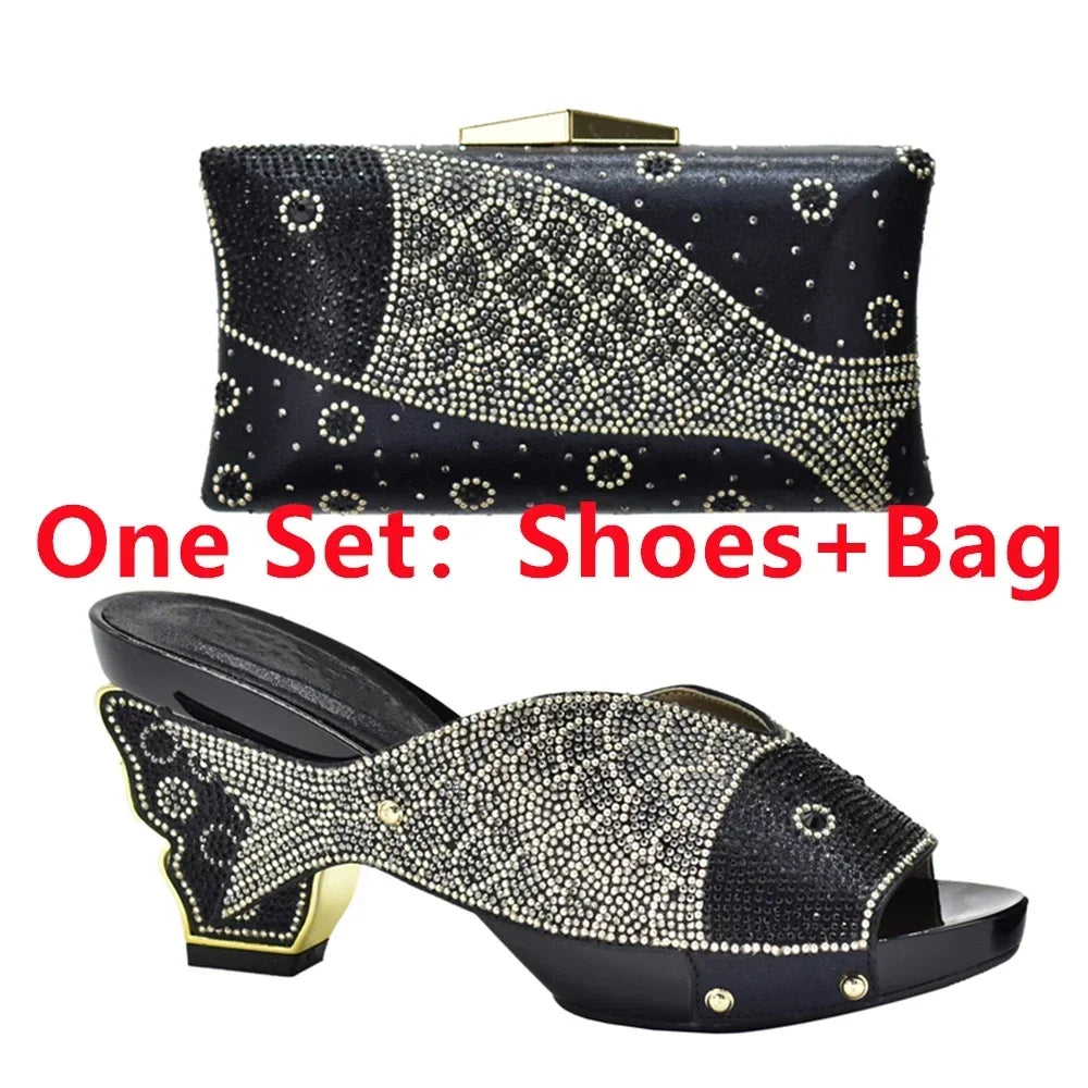 Matching Shoes and Bag Set for Wedding  Women Shoes and Bag Set
