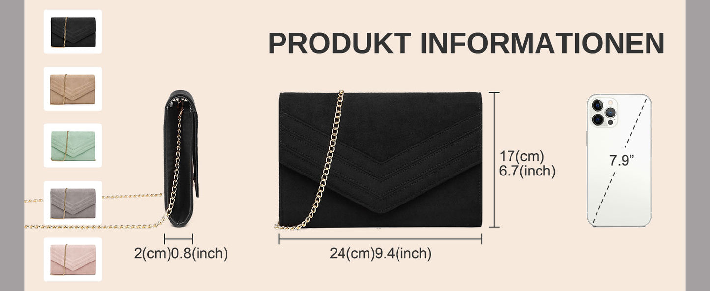 Clutch Envelope Pochette Evening bag Elegant Fashion necklaces bag handbag for wedding