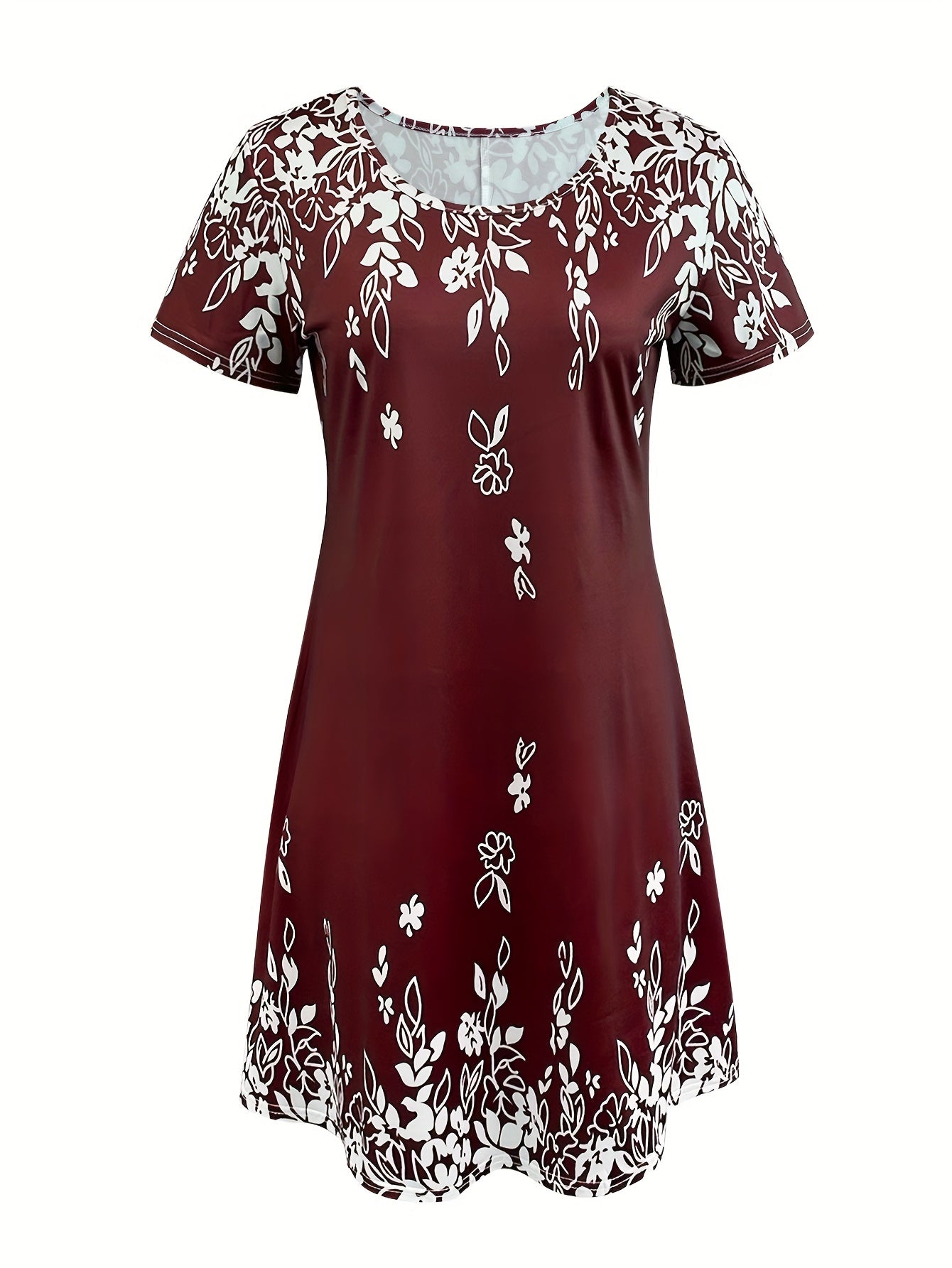 Vintage Short Sleeve Dress For Spring & Summer